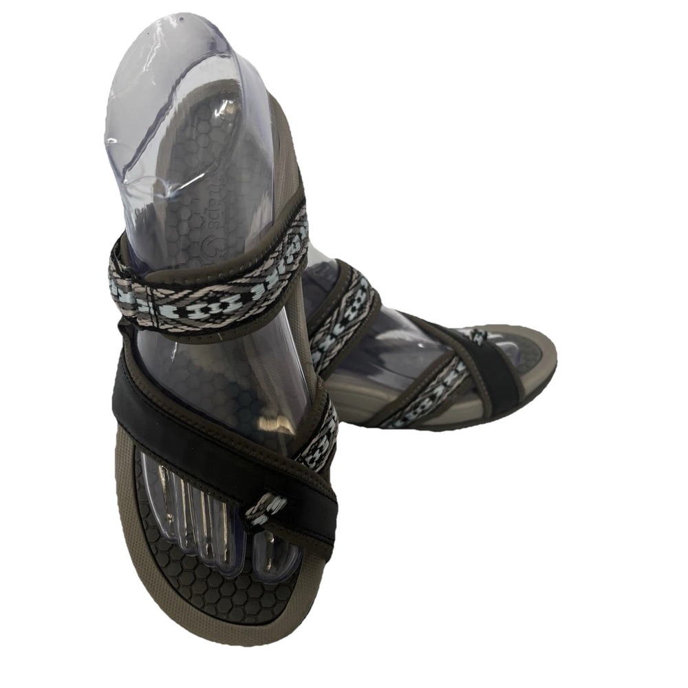 Baretraps Desare Slide Sandals Black Gray 7.5 Slip On Comfort Recover Rebound - Picture 4 of 16